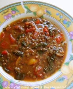 Lentil Soup with Spinach & Fire Roasted Tomatoes