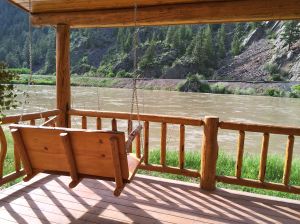 Porch and river