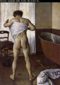 man bathing
