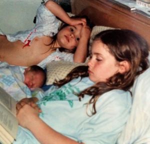 Rachael with Sisters - baby