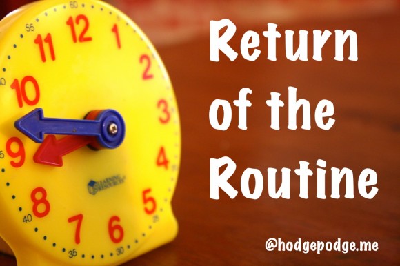Getting Back to a Routine… – 20 Minutes a Day